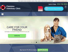 Tablet Screenshot of clarkstonvet.com